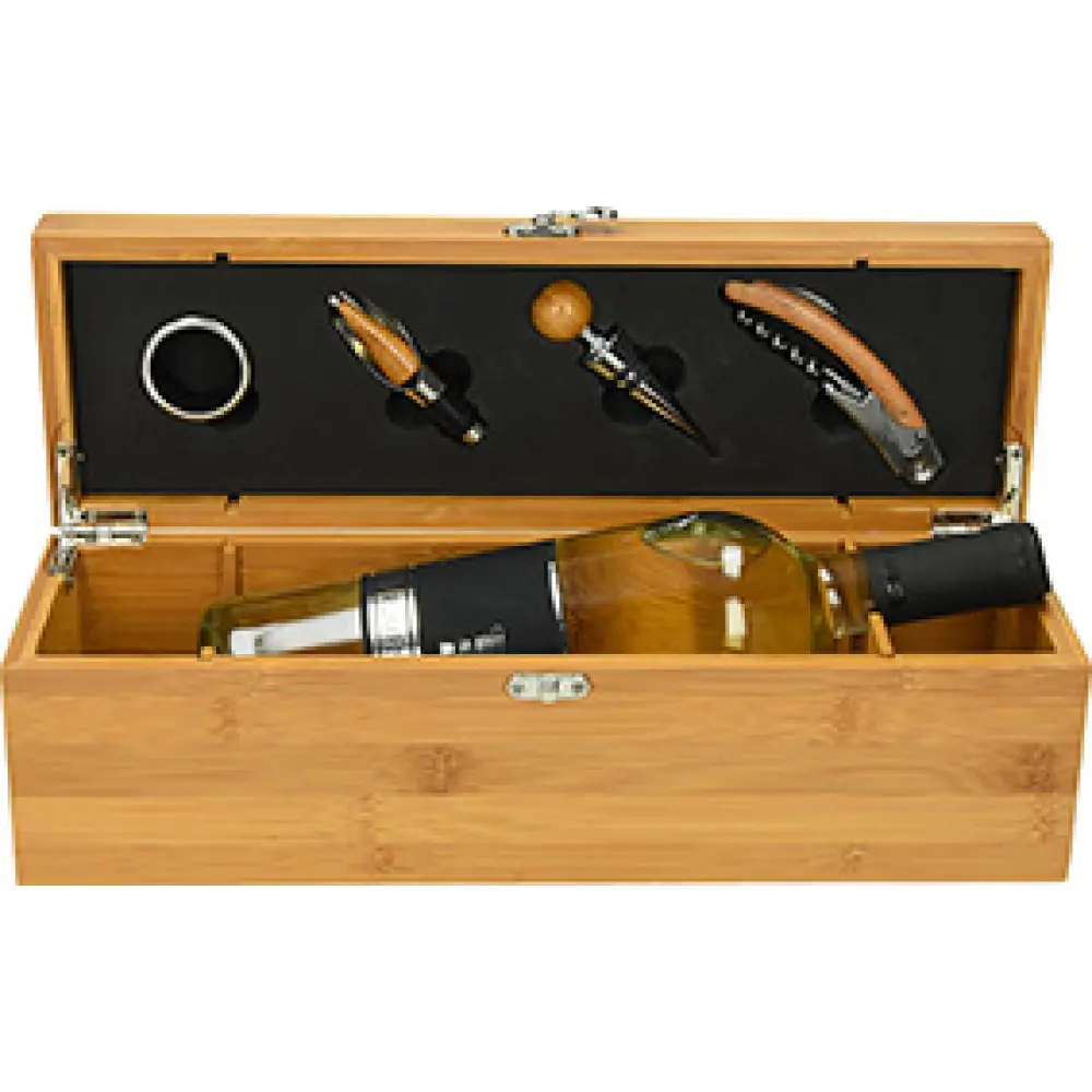 WOODEN WINE SET 4 PCS CIPRO 