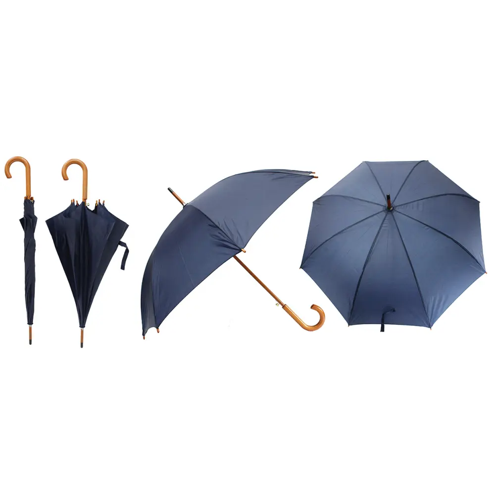 Klasični dežnik Zeus z lesenim ročajem