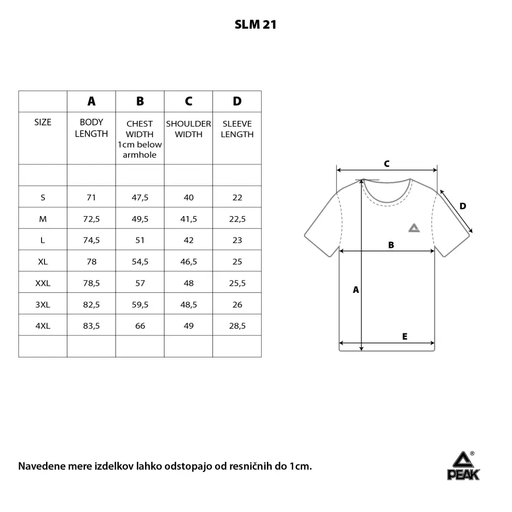 Moška tehnična kratka majica Peak SLM-21