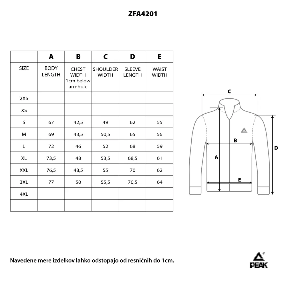 Moška jopa PEAK ZFA4201