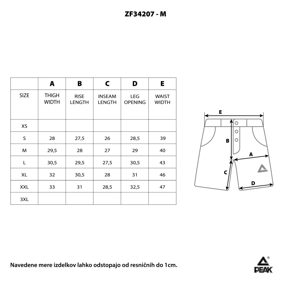 Moške kratke hlače Peak ZF34207