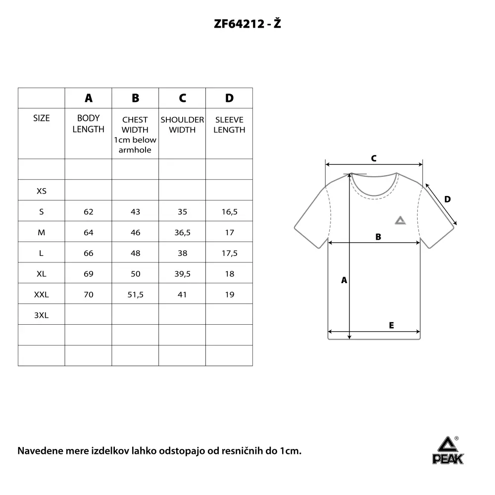 Ženska tehnična majica Peak ZF64212