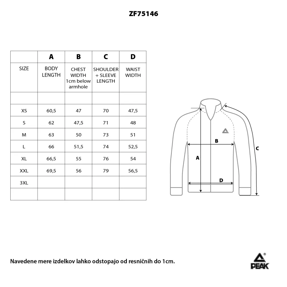 JAKNA/BREZROKAVNIK 2v1 PEAK FW75146