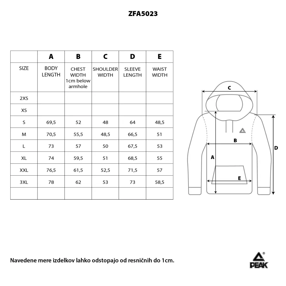 Pulover s kapuco Peak ZF5023