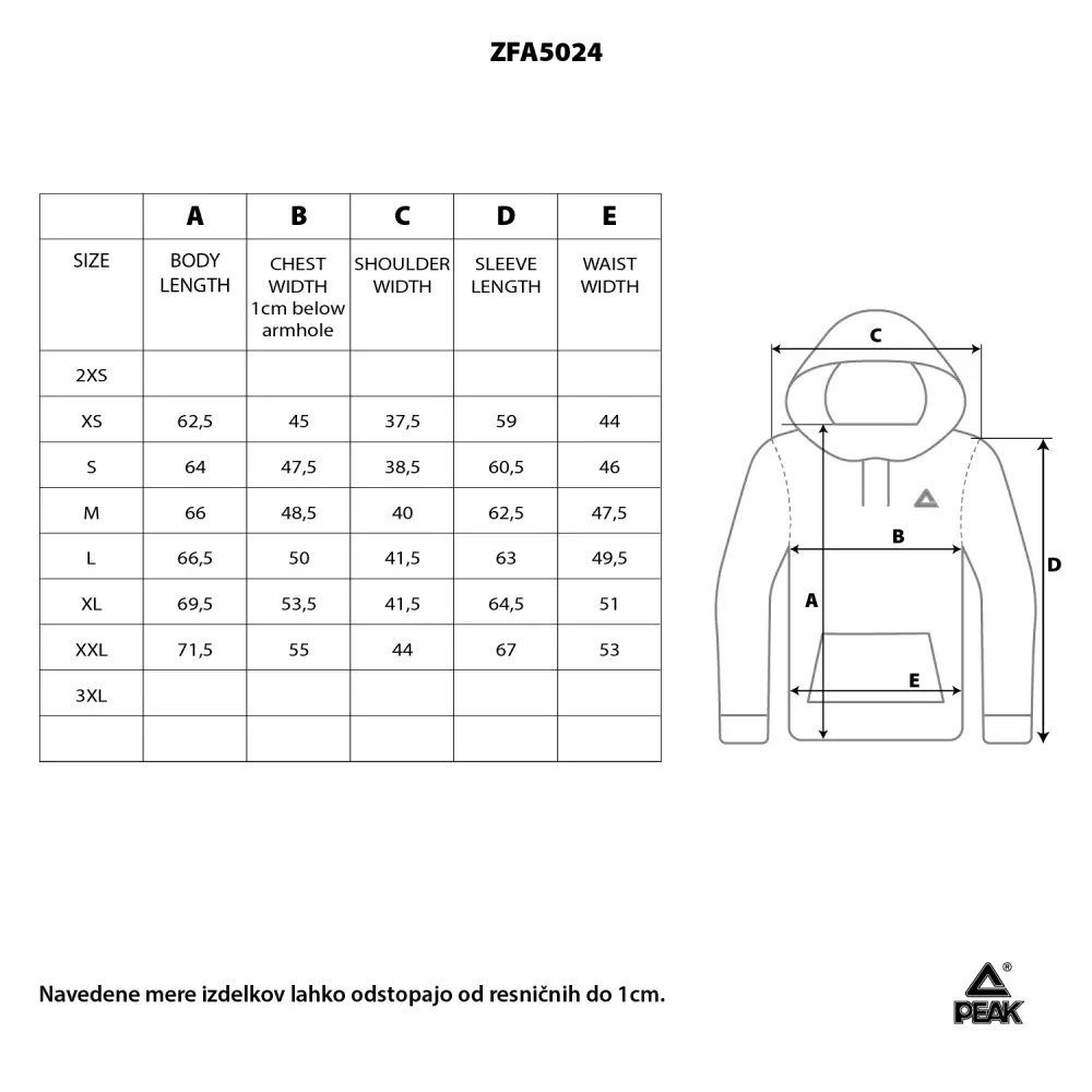 Pulover s kapuco Peak ZF5024