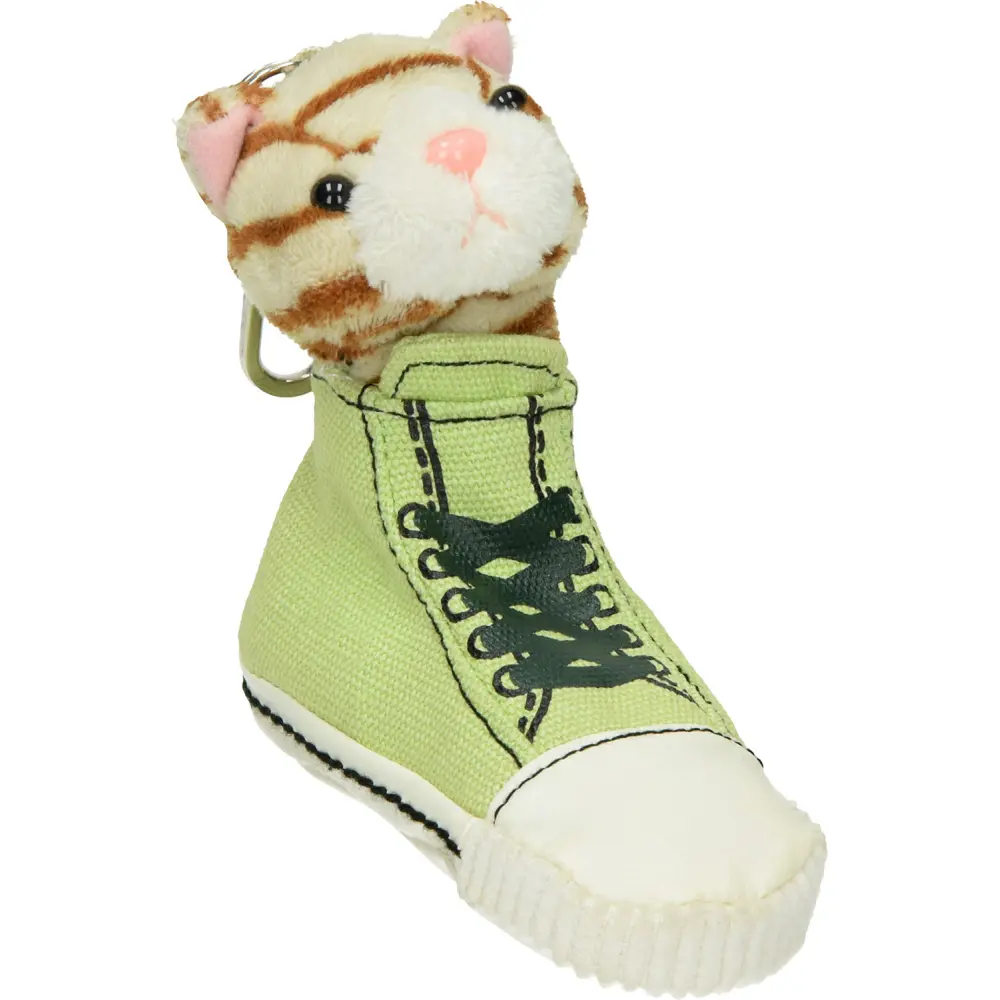 Obesek za ključe - muca v copatu